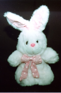 Easter Plush Bunny \Bow sm wht 